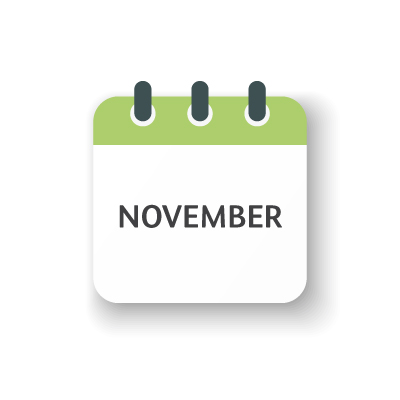 Kalenderblatt mit der Aufschrift November